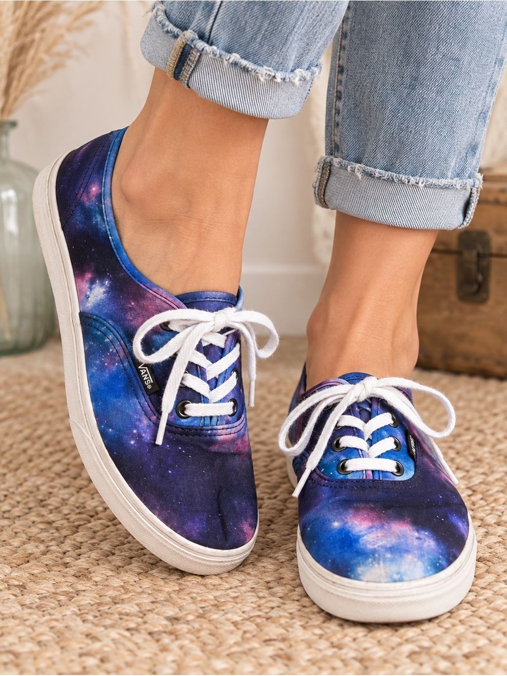 Vans Women's Galaxy Canvas Sneaker - Blue & Black